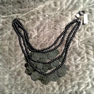 ZENZII Matte Black Circle Necklace